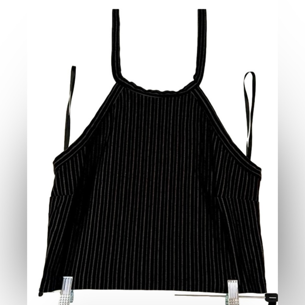 Wild Fable, XL, Halter Top, black with fine Silver stripes, dressy, gently used.